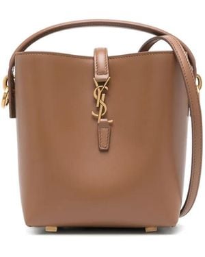 Saint Laurent Bolso bombonera Le 37 mini - Marrón