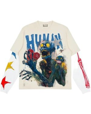 ALL HUMAN Graphic Long-Sleeve T-Shirt - Blue