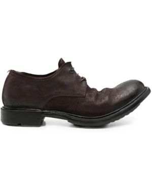 Layer Zero Distressed-Effect Lace-Up Derby Shoes - White