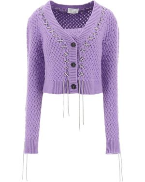 GIUSEPPE DI MORABITO Cardigan Crop - Viola