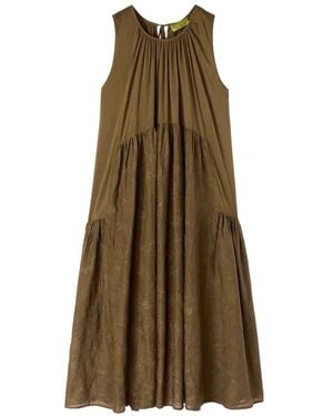 Momoní Cobre Embroidered Maxi Dress - Natural