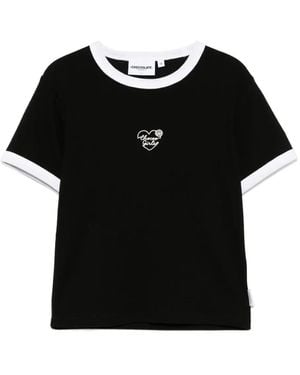 Chocoolate Logo-Embroidered T-Shirt - Black