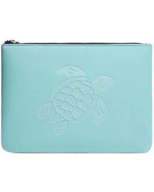 Vilebrequin Turtle Zip Clutch - Blue