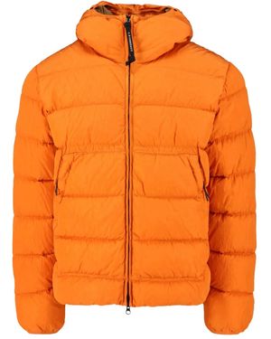 C.P. Company Goggle Hooded Padded Coat - Orange