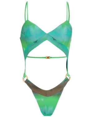 Amir Slama X Jade Picon Tie-Dye Swimsuit - Green