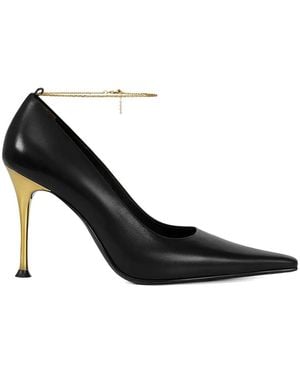 POTAMY Chain Stiletto Court Shoes - Black