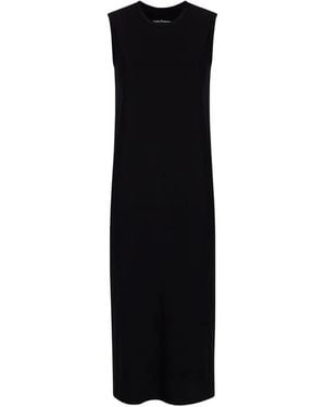 Another Tomorrow Sleeveless Side-Slit Dress - Black
