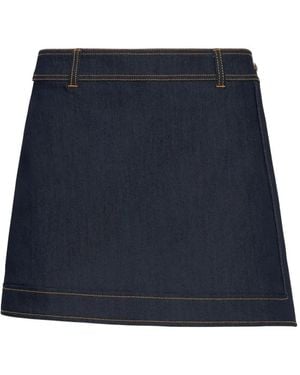 Cinq À Sept Larsa Contrast-Stitching Mini Skort - Blue