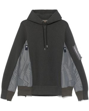 Sacai Panelled Hoodie - Black