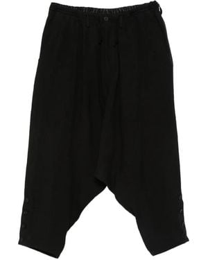 Yohji Yamamoto Button-Fastening Trousers - Black