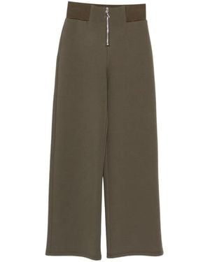 Patrizia Pepe Zip-Fastening Wide-Leg Trousers - Green