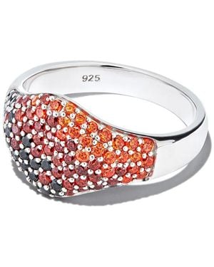 Tom Wood Anello Con Cristalli - Bianco
