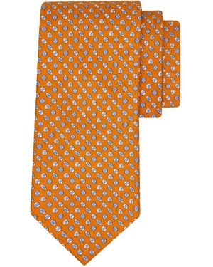 Ferragamo Seidenkrawatte Mit Sport-Print - Orange