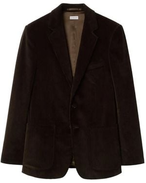 Burberry Giacca Monopetto A Coste - Nero