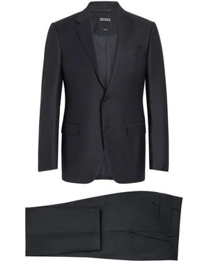 ZEGNA Trofeo Single-Breasted Wool Suit - Blue
