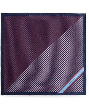 Ferragamo Brio Silk Pocket Square Accessories - Purple