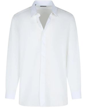 Tom Ford Pointed-Collar Button-Cuffs Shirt - White