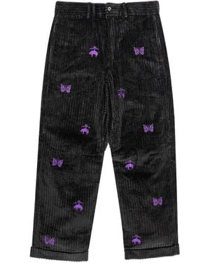 Brooks Brothers X Needles Embroidered Corduroy Trousers - Black