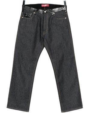 Junya Watanabe Leather-patch jeans - Grau
