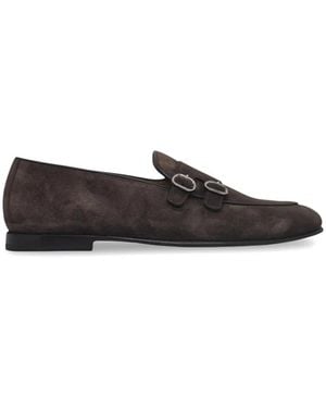 Neil Barrett Double-Strap Suede Loafers - White