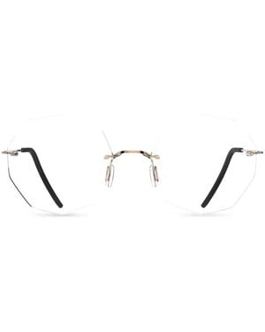 Blackfin Gafas Aero Loop Con Montura Geométrica - Blanco