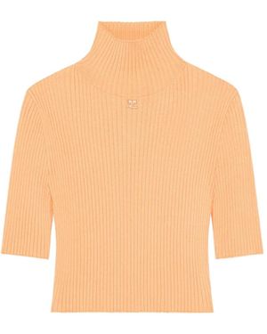 Courreges Cropped-Oberteil Mit Rollkragen - Weiß