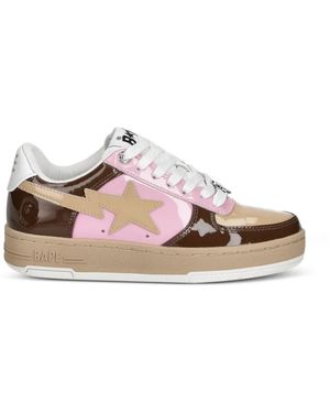 A Bathing Ape Baskets Bape Sta À Fini Verni - Rose