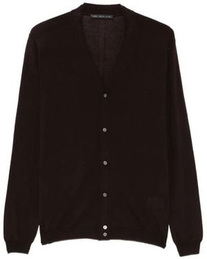 Low Brand V-Neck Cardigan - Black
