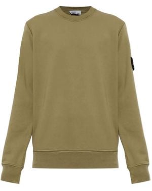 Stone Island Logo-Patch Jumper - Green