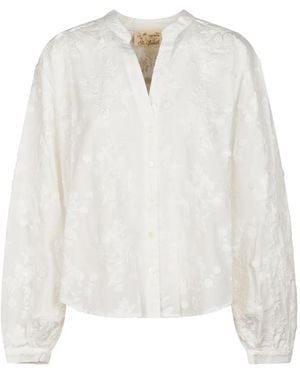 MC2 Saint Barth Floral-Embroidered Shirt - White