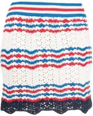 CASABLANCA Crochet Mini Skirt - Blue