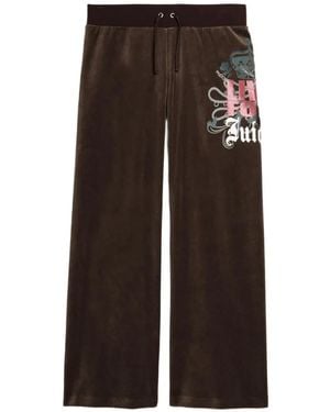 Juicy Couture Live For Juicy Straight-Leg Track Trousers - Brown