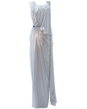 Gemy Maalouf Asymmetrical Pleated Dress - White