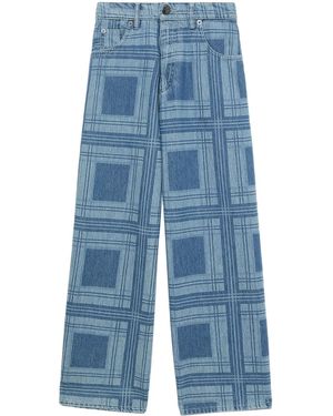 Charles Jeffrey Jeans A Gamba Ampia - Blu