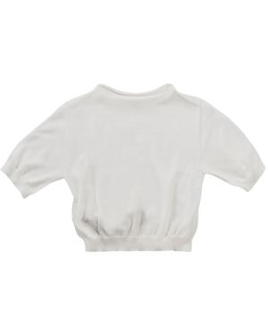 Amomento Semi-Sheer Top - White