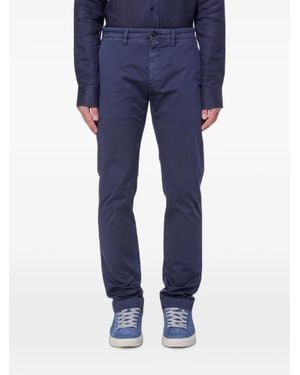 Siviglia Logo-Patch Chino Trousers - Blue