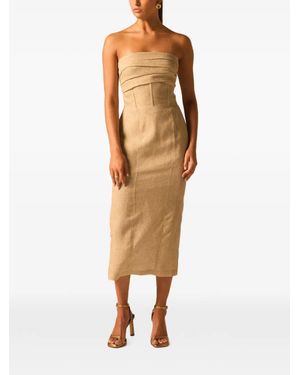 JBQ Bellucci Strapless Midi Dress - Natural