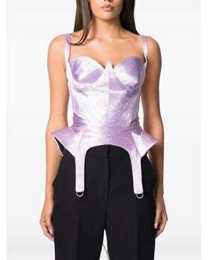 NORINA ST Kaly Lace-Up Corset Top - Purple