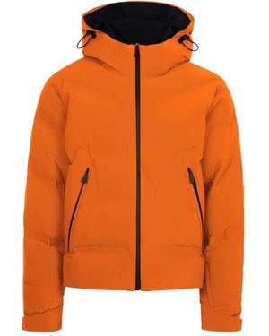 Aztech Mountain Super Lite Hooded Zip Ski Jacket - Orange
