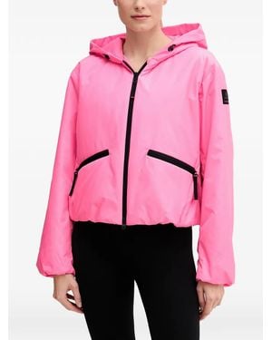 Bogner Fire + Ice Hooded Logo-Patch Jacket - Pink