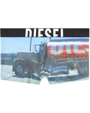 DIESEL Damien Kitten-Print Briefs - Blue