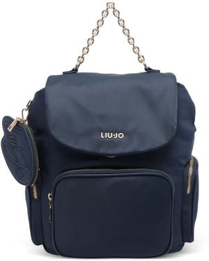 Liu Jo Sac À Dos À Logo - Bleu