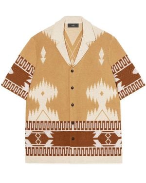 Alanui Icon Piquet Cotton Jacquard Shirt - Natural