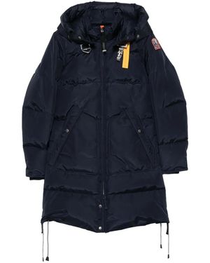 Parajumpers Long Bear Hooded Quilted Coat - Blue