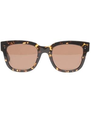 Messyweekend Tortoiseshell-Effect Square-Frame Sunglasses - Brown