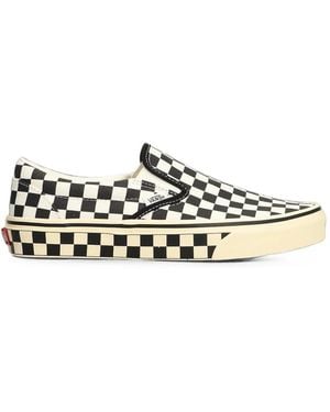 Vans Classic Checkerboard Slip-On Sneakers - White