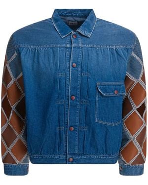 Kapital Panelled Denim Jacket - Blue