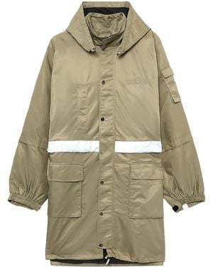 ROKH Parka Con Capucha Y Bolsillos - Gris