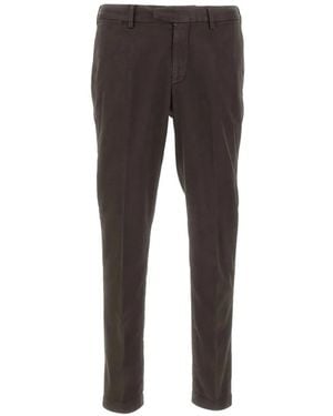 Devore Concealed-Closure Trousers - Grey