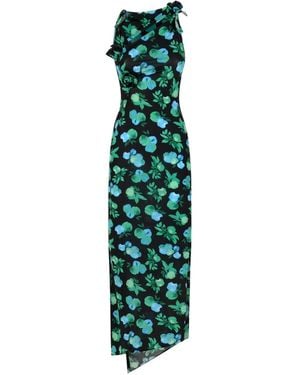 Coperni Floral-Print Midi Dress - Green